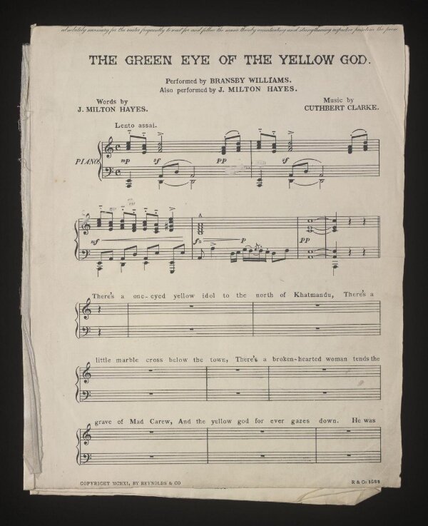 The Green Eye of the Yellow God Hayes, John Milton