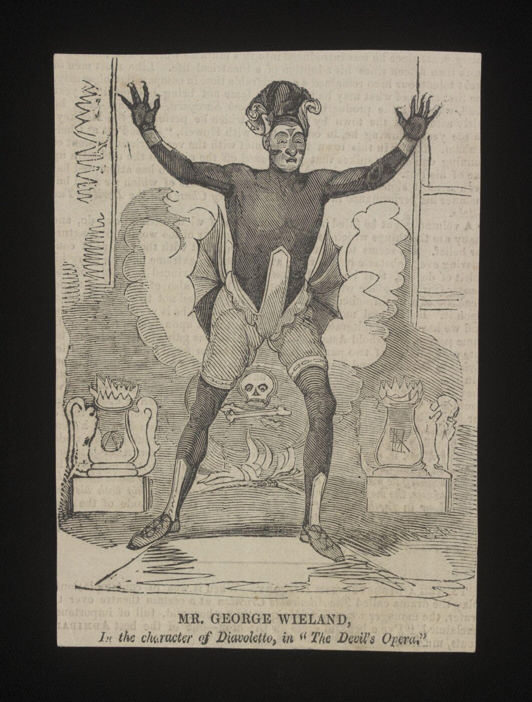 Unknown, Portrait of Mr George Wieland as Diavoletto in The Devil's Opera.