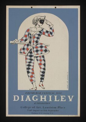 Poster advertising the Diaghilev exhibition, Edinburgh 1954