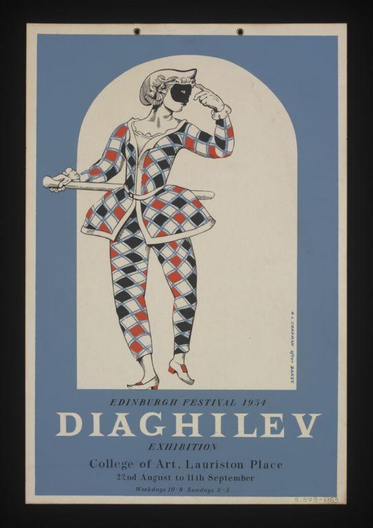 Poster advertising the Diaghilev exhibition, Edinburgh 1954 top image