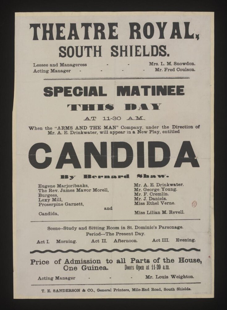 Theatre Royal South Shields poster top image