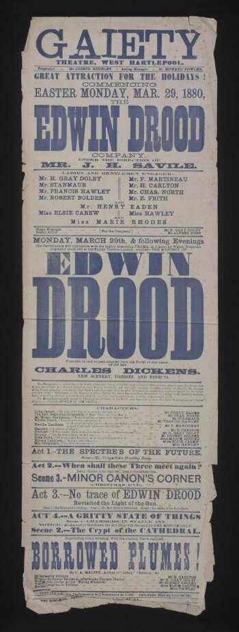 Gaiety Theatre Hartlepool poster