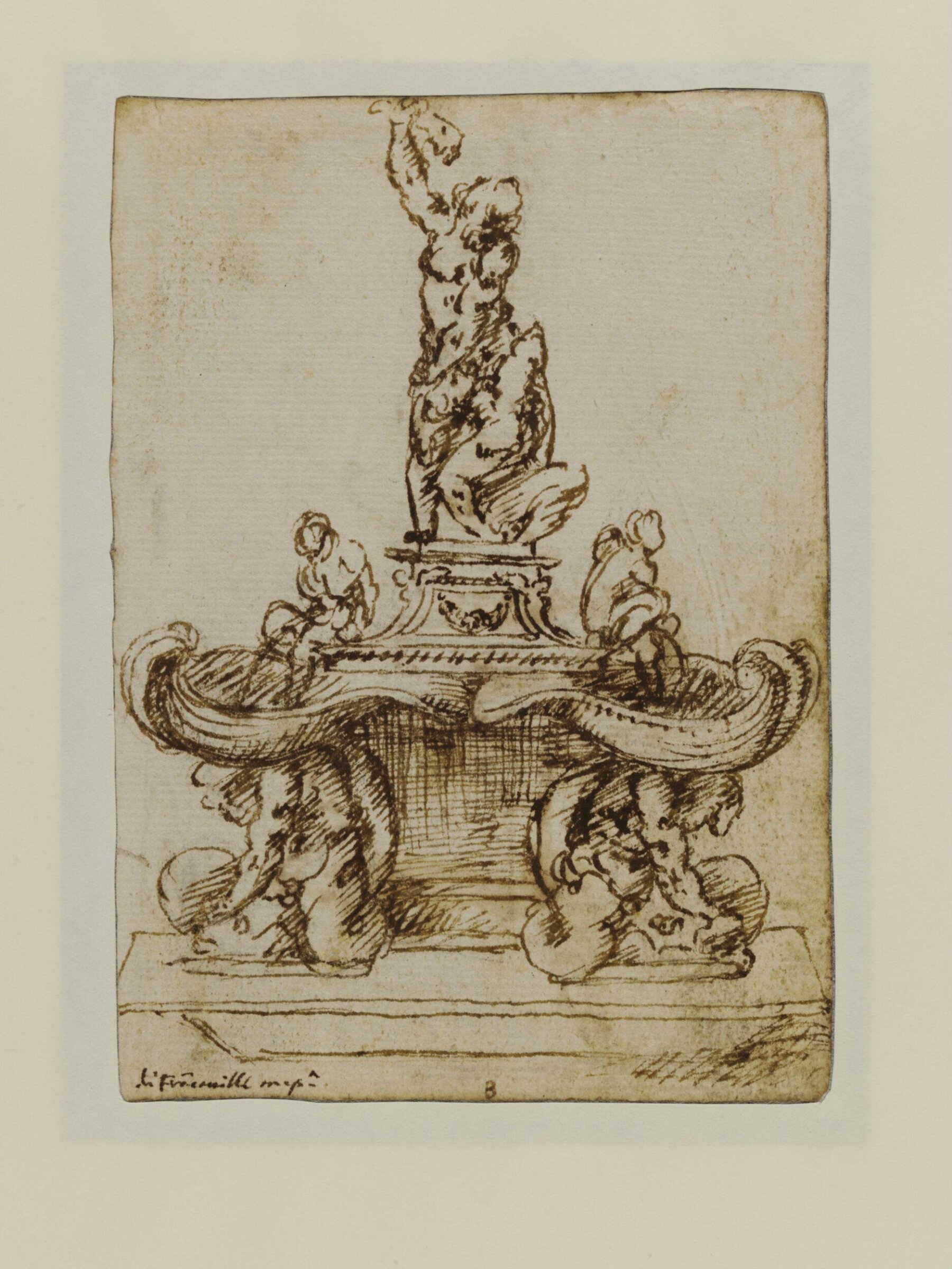 Studies for the figures on the fountain of Samson Slaying the Philistine by Giambologna, Pietro Francavilla, 1580-1602