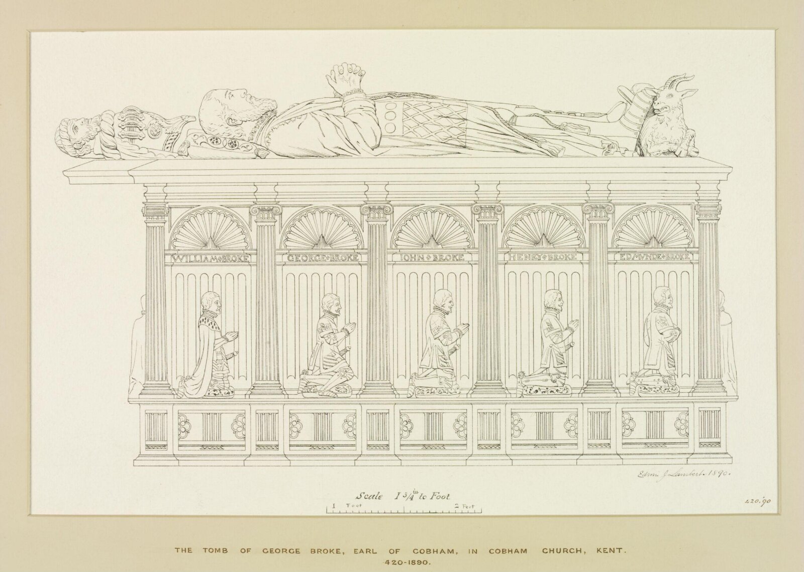 Drawing, Edwin J. Lambert, 1890
