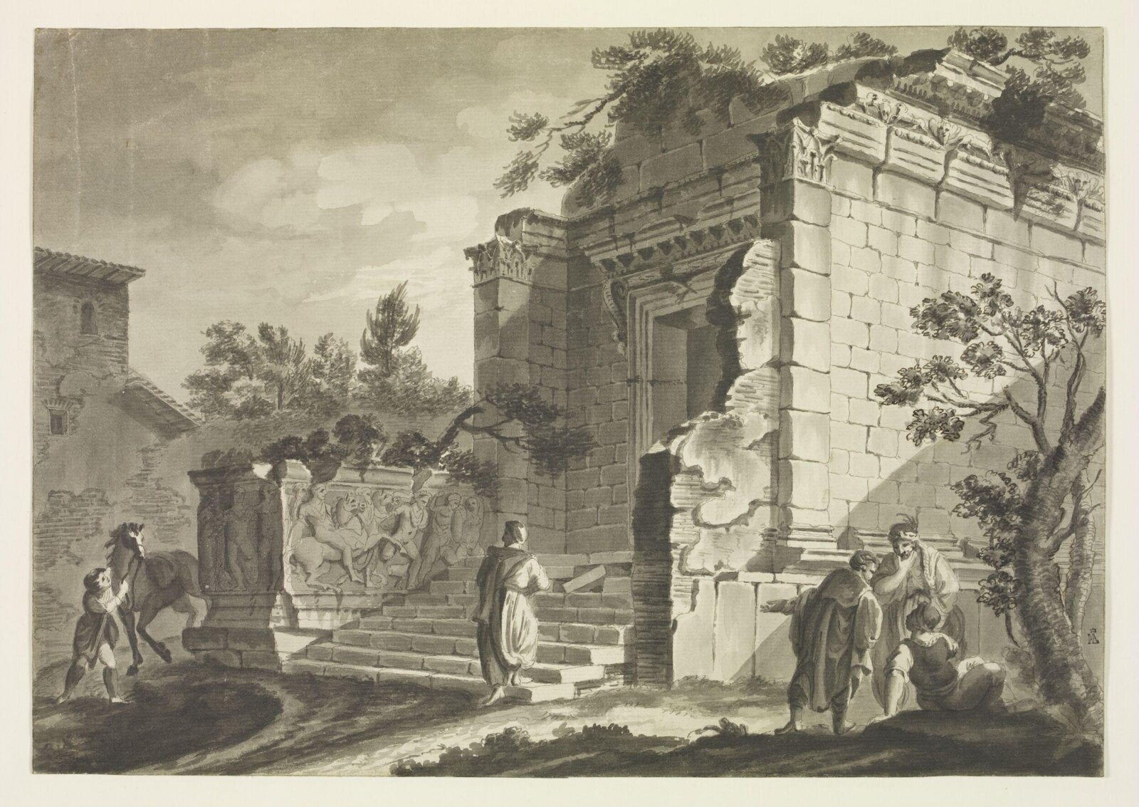 Drawing, Robert Adam, c. 1748-92