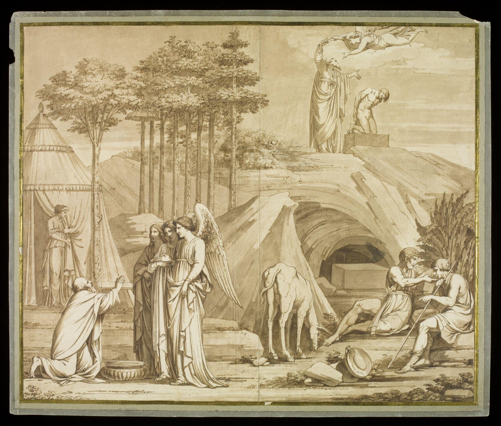 Drawing, after Lorenzo Ghiberti, c. 17th century
