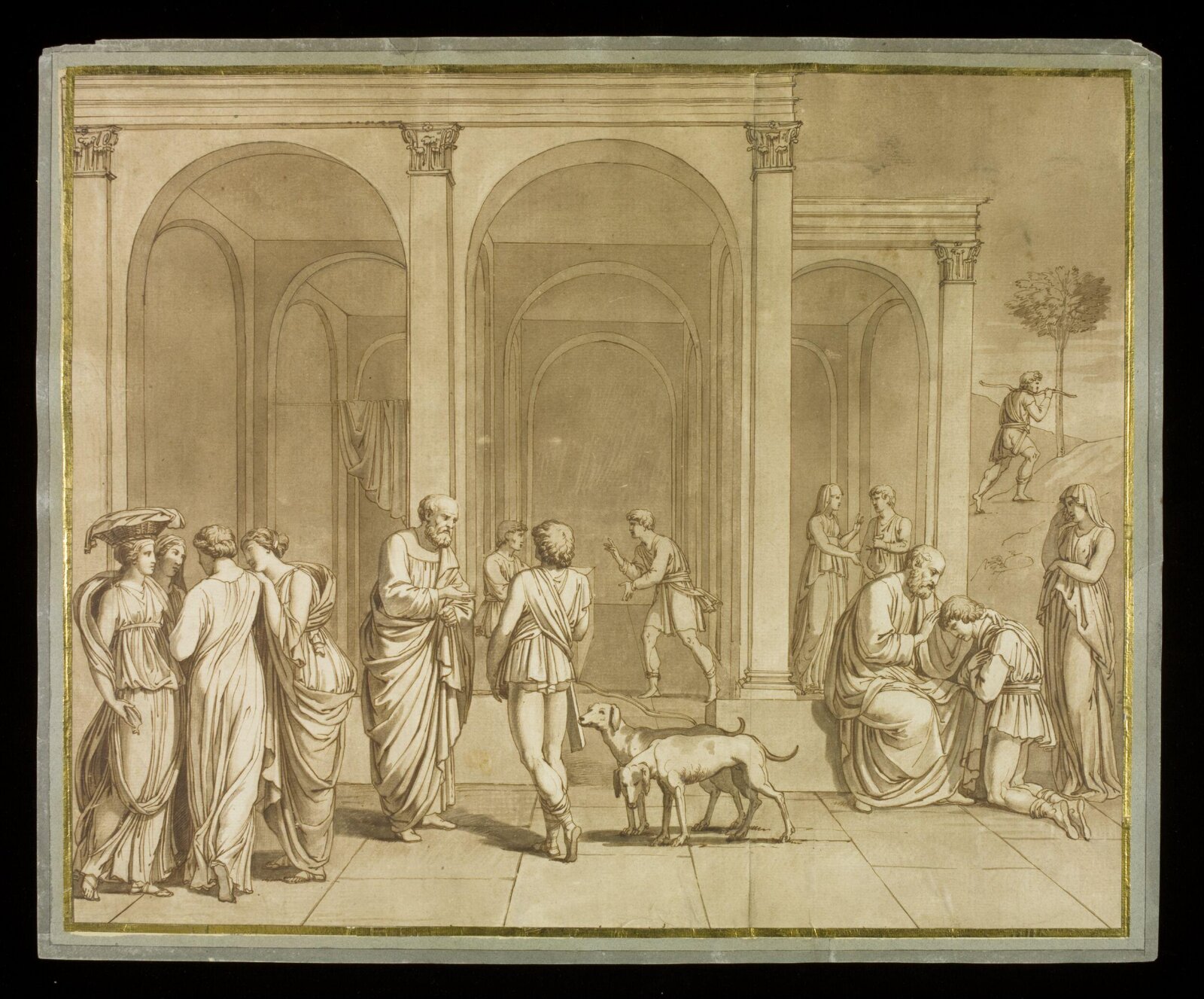 Drawing, after Lorenzo Ghiberti, c. 17th century