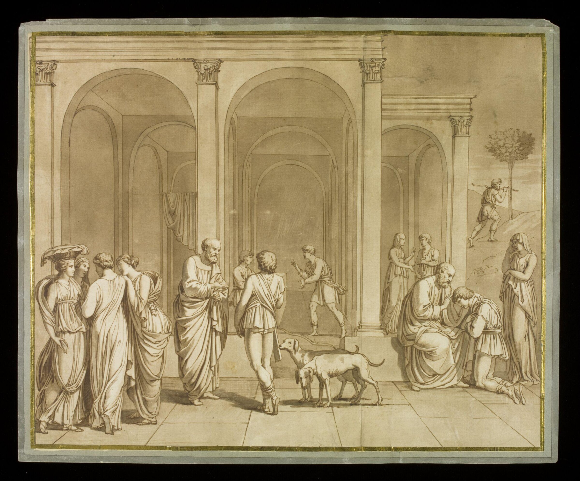 Drawing, after Lorenzo Ghiberti, c. 17th century