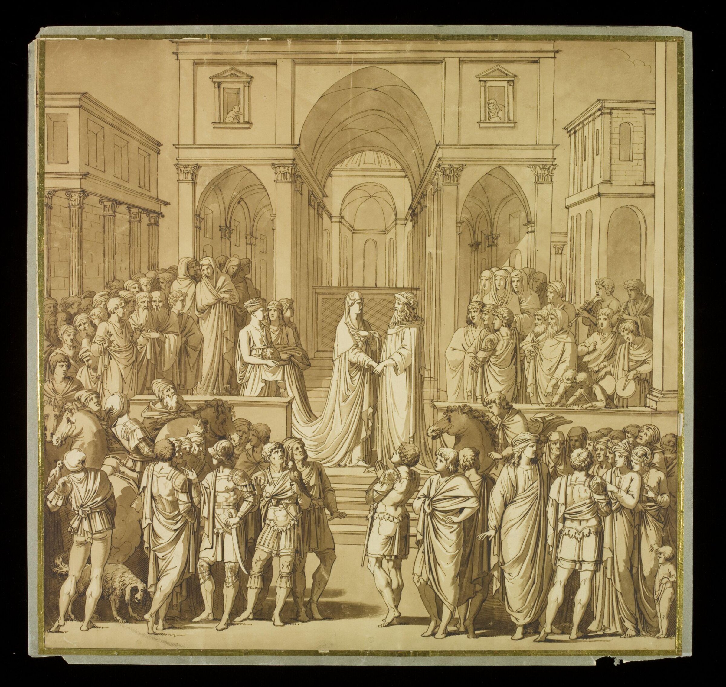 Drawing, after Lorenzo Ghiberti, c. 17th century