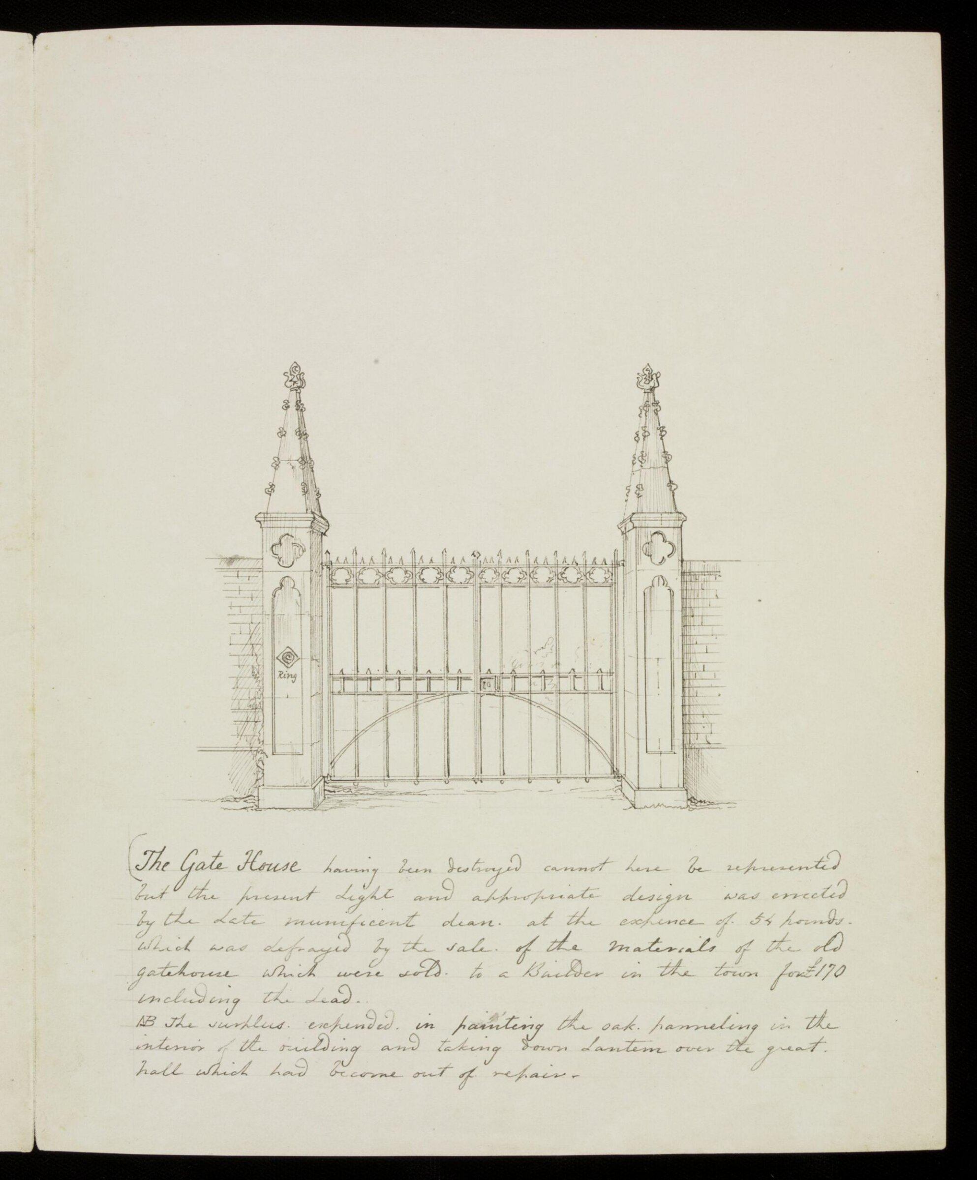 Drawing, A.W.N. Pugin, 1832
