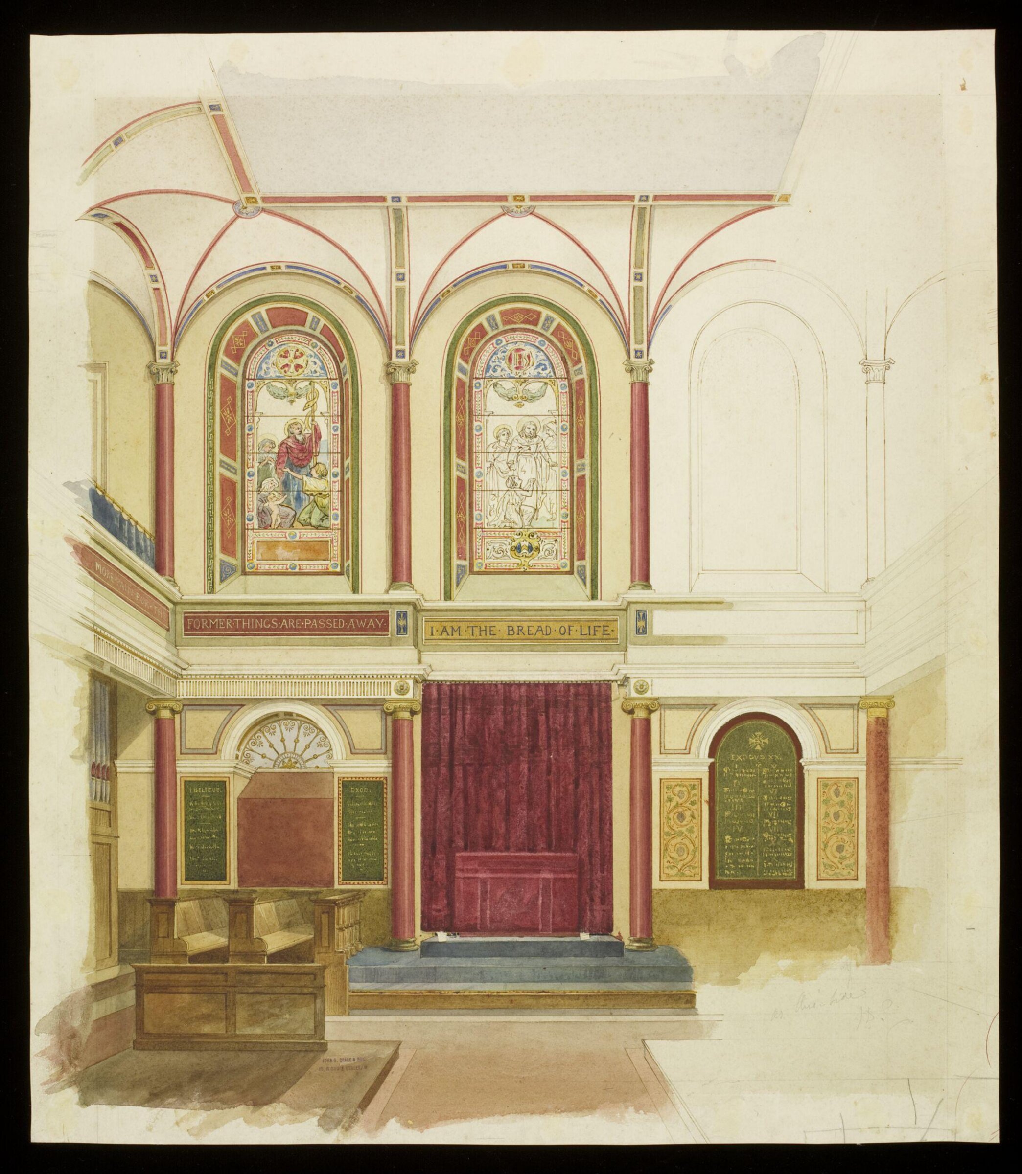 Drawing, John Dibblee Crace, 1830-1860