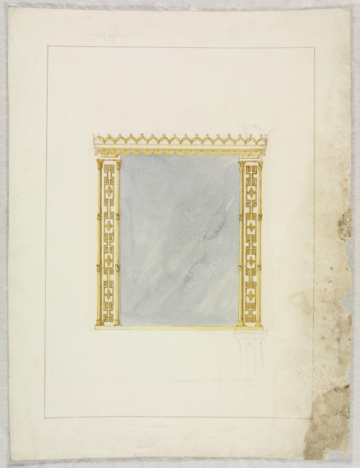 Designs for mirror frames, frederick crace, circa 1820