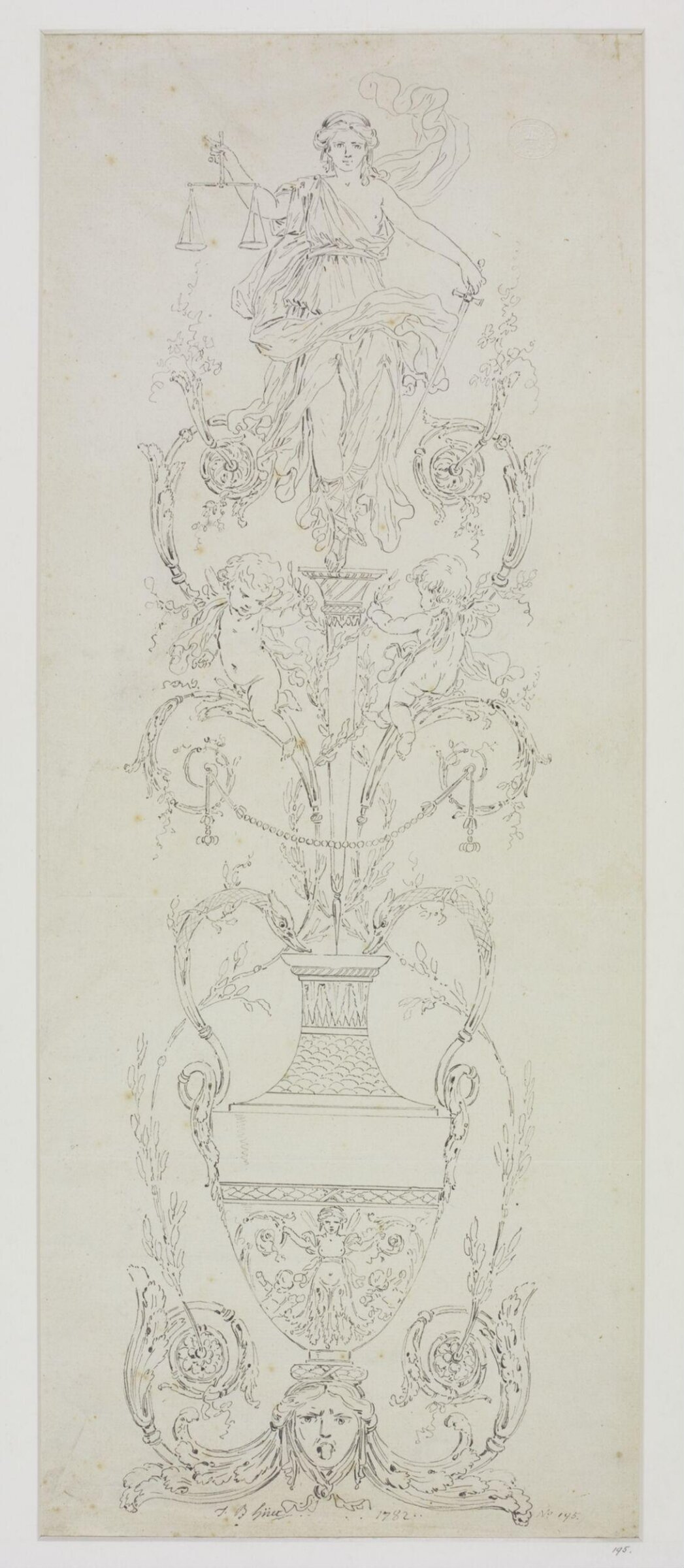 Drawing, Jean-Baptiste Huet, 1782