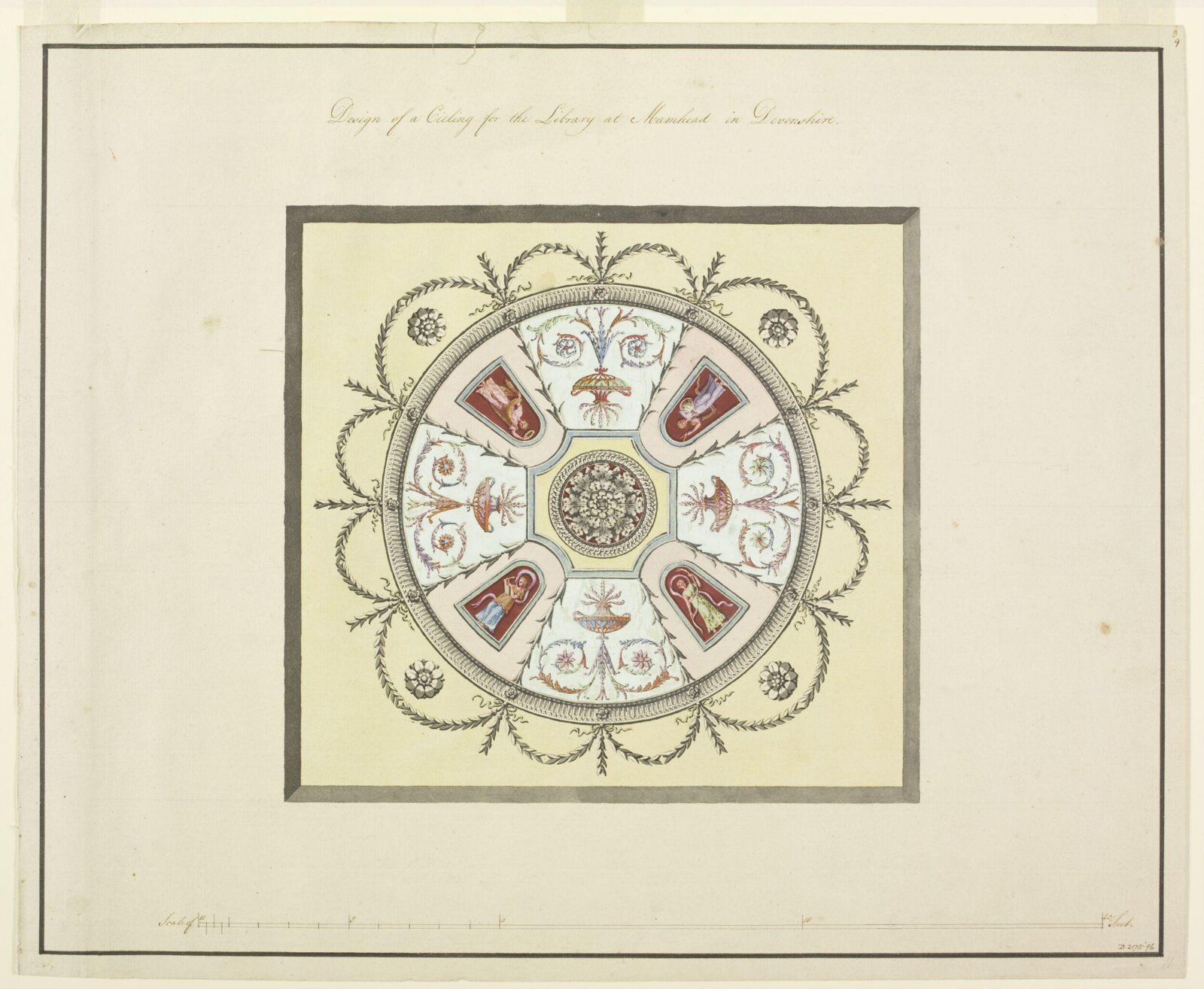 Drawing, Robert Adam, 1767-1769