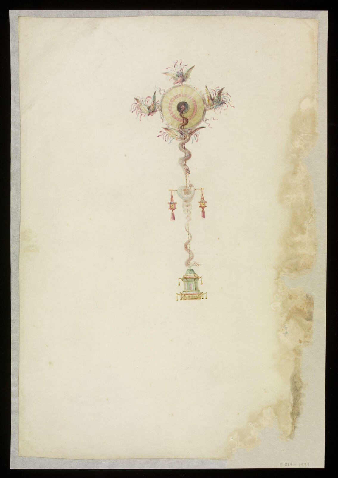 Drawing, Frederick Crace, late 1810s
