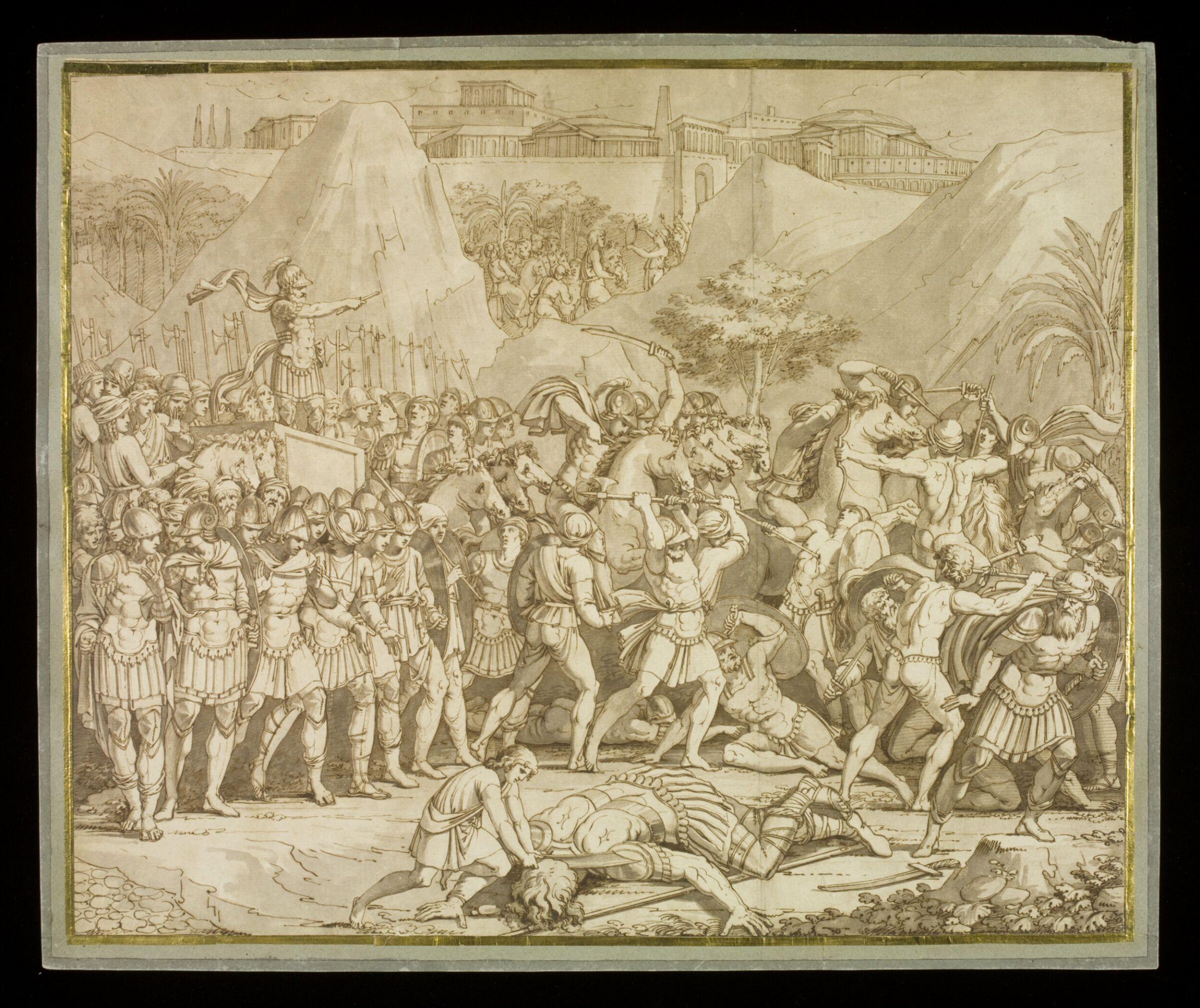 Drawing, after Lorenzo Ghiberti, c. 17th century