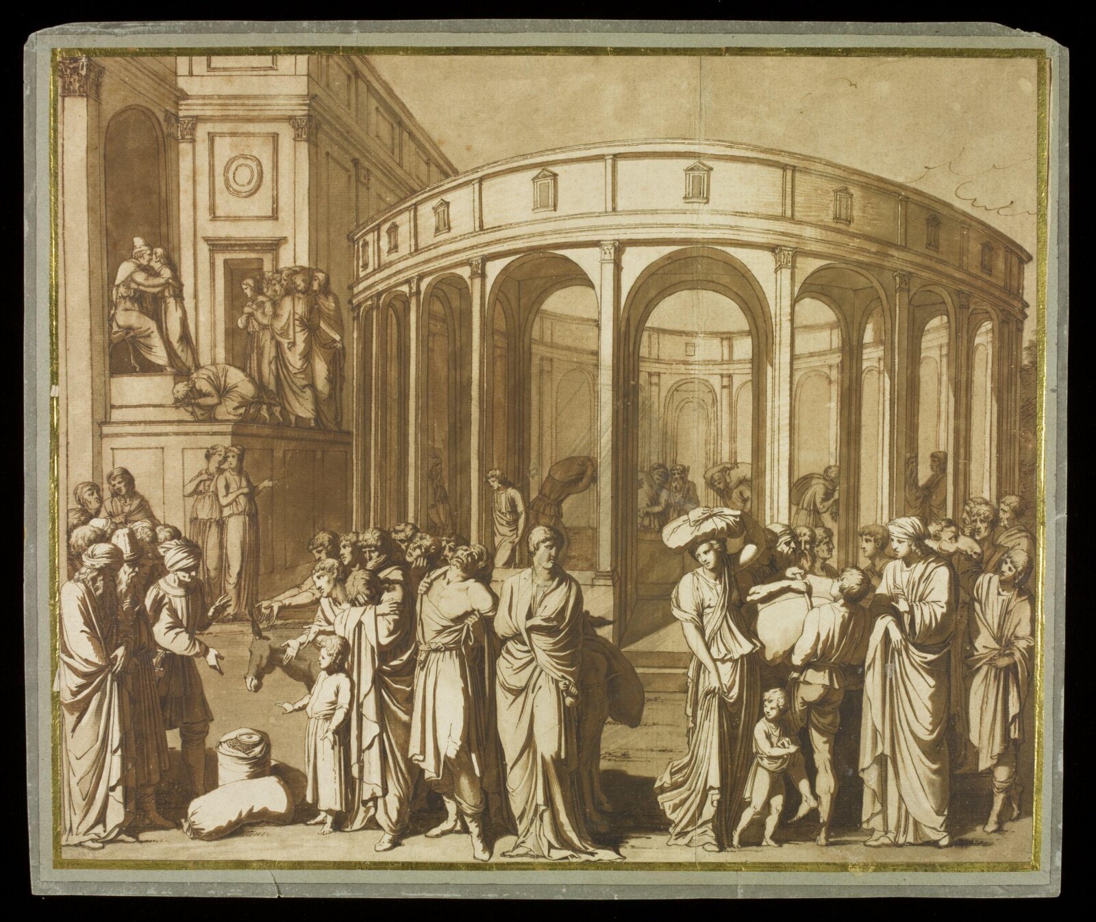 Drawing, after Lorenzo Ghiberti, c. 17th century