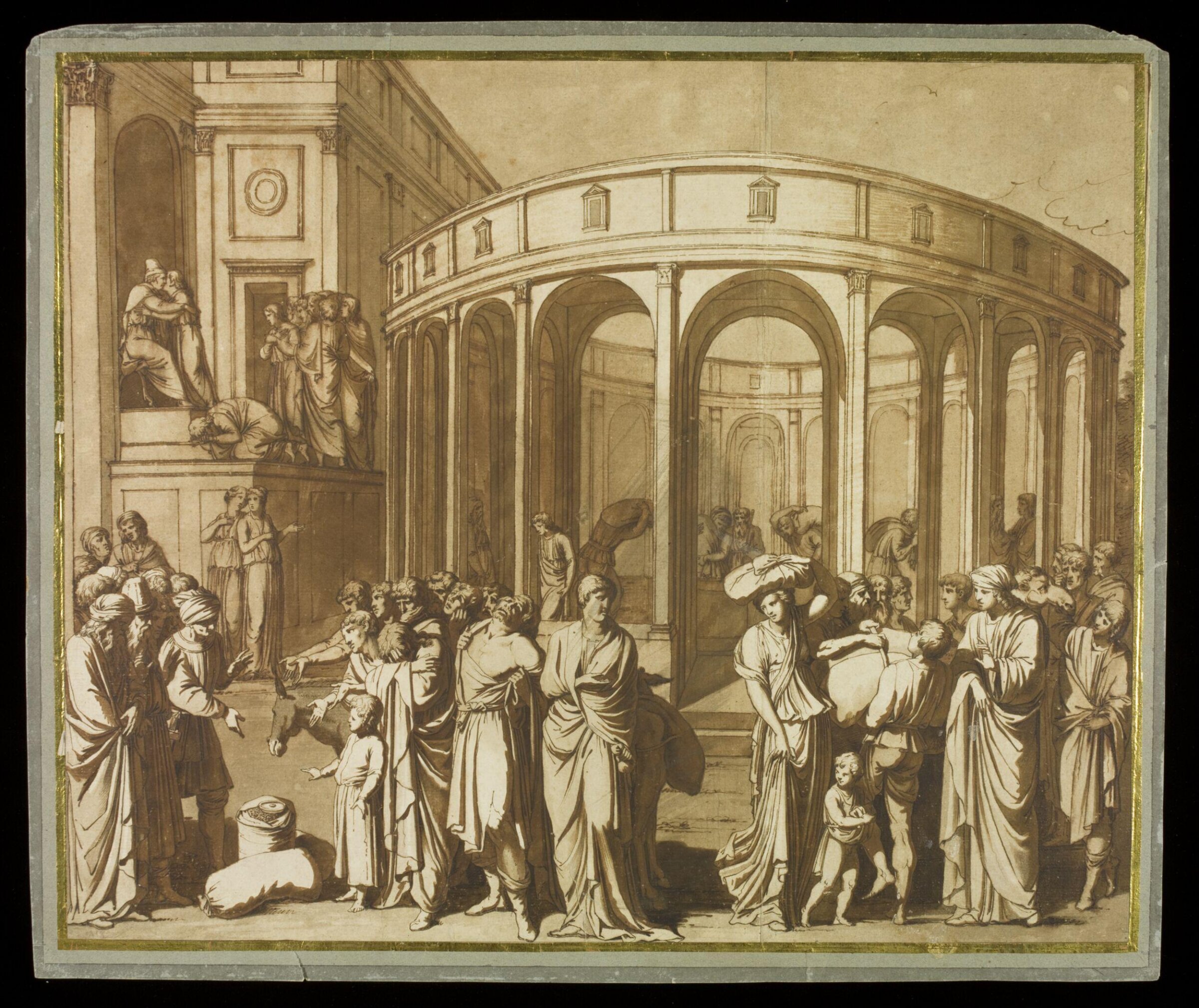 Drawing, after Lorenzo Ghiberti, c. 17th century