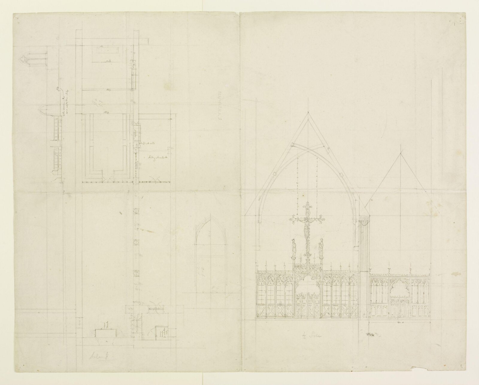 Drawing, A.W.N. Pugin, c. 1839-52
