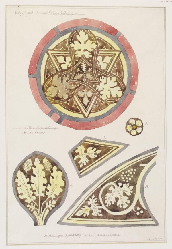 Record Drawing of Stained Glass John Pollard Seddon V&A Explore The