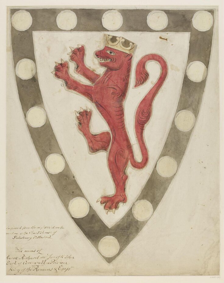 Arms of Prince Richard, Earl of Cornwall, second son of King John top image