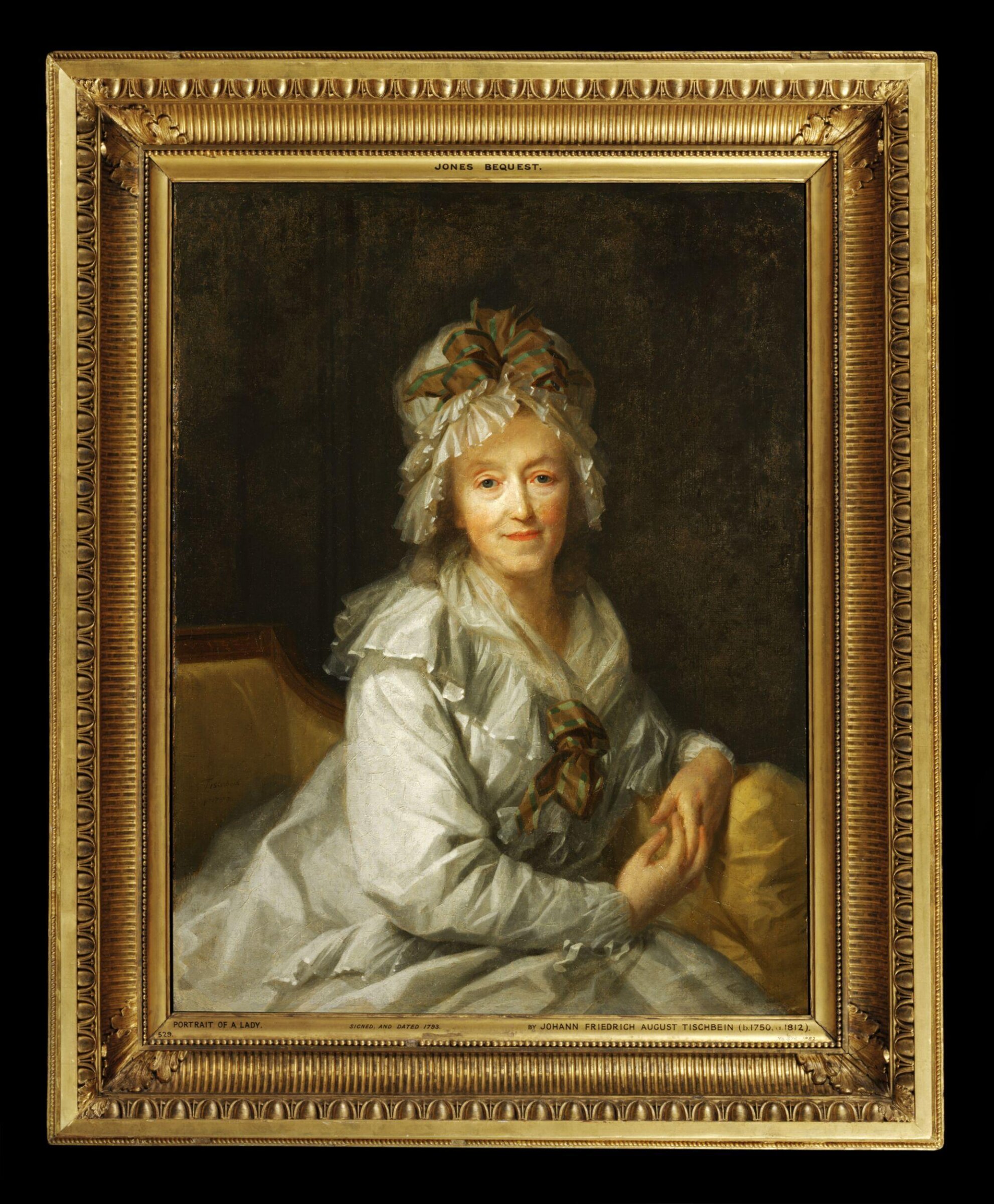 Portrait of a Lady in a White Cap, Friedrich Tischbein, 1793