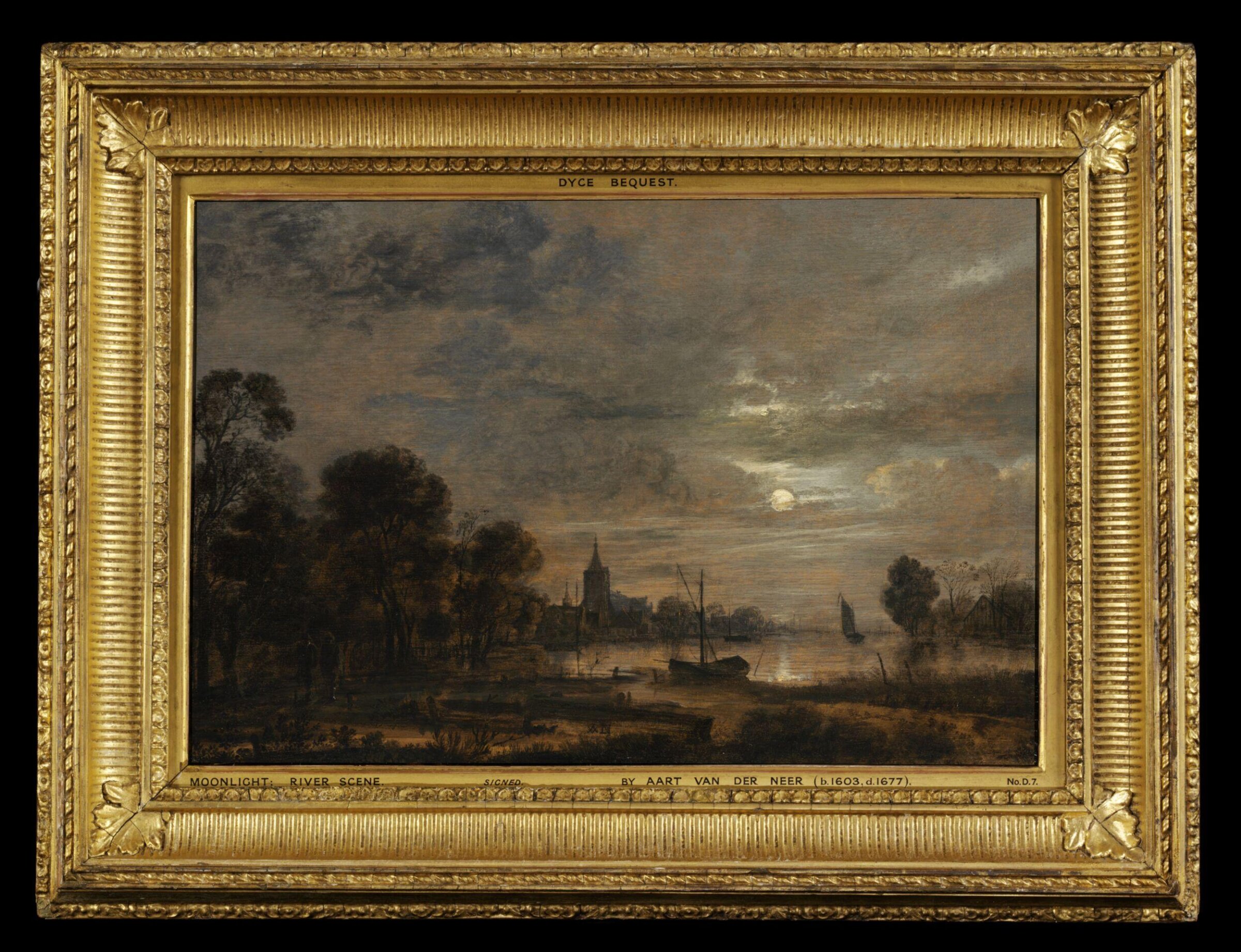Moonlight and River Scene, Aert van der Neer, ca. 1635-1677