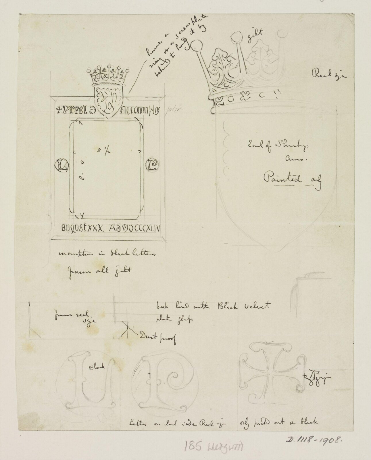 Drawing, A.W.N. Pugin, ca. 1844