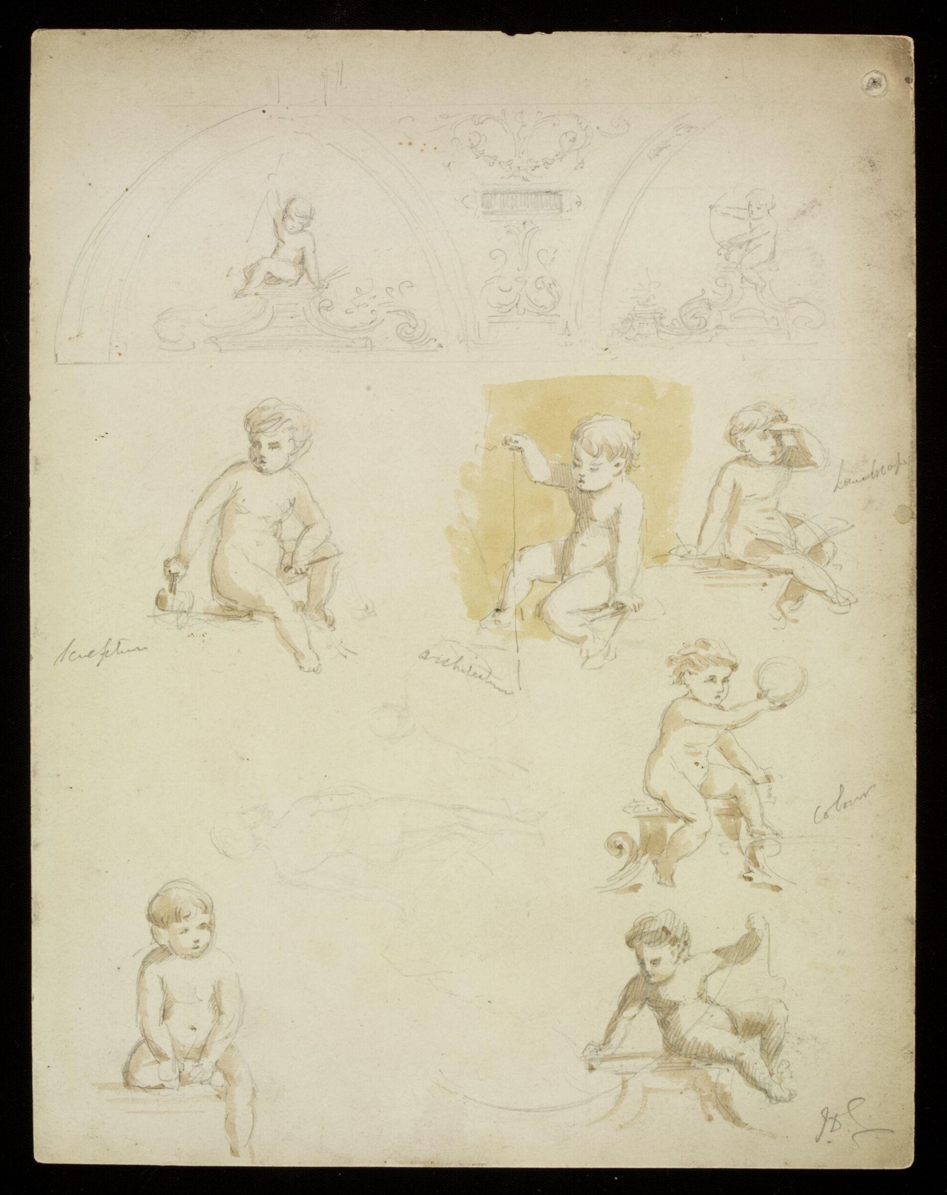 Drawing, J.D. Crace, 1880-1900