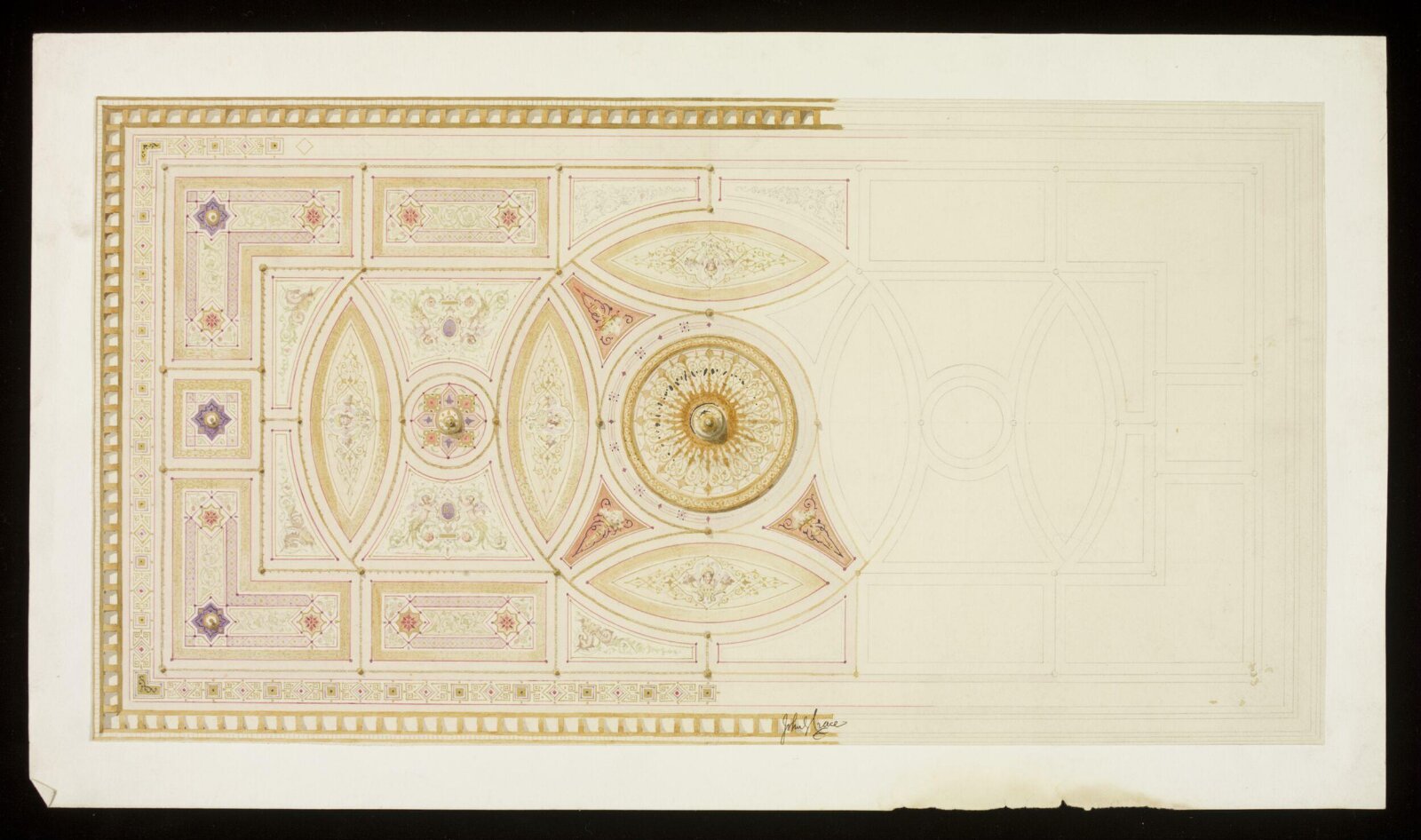 Drawing, John Gregory Crace, circa 1868