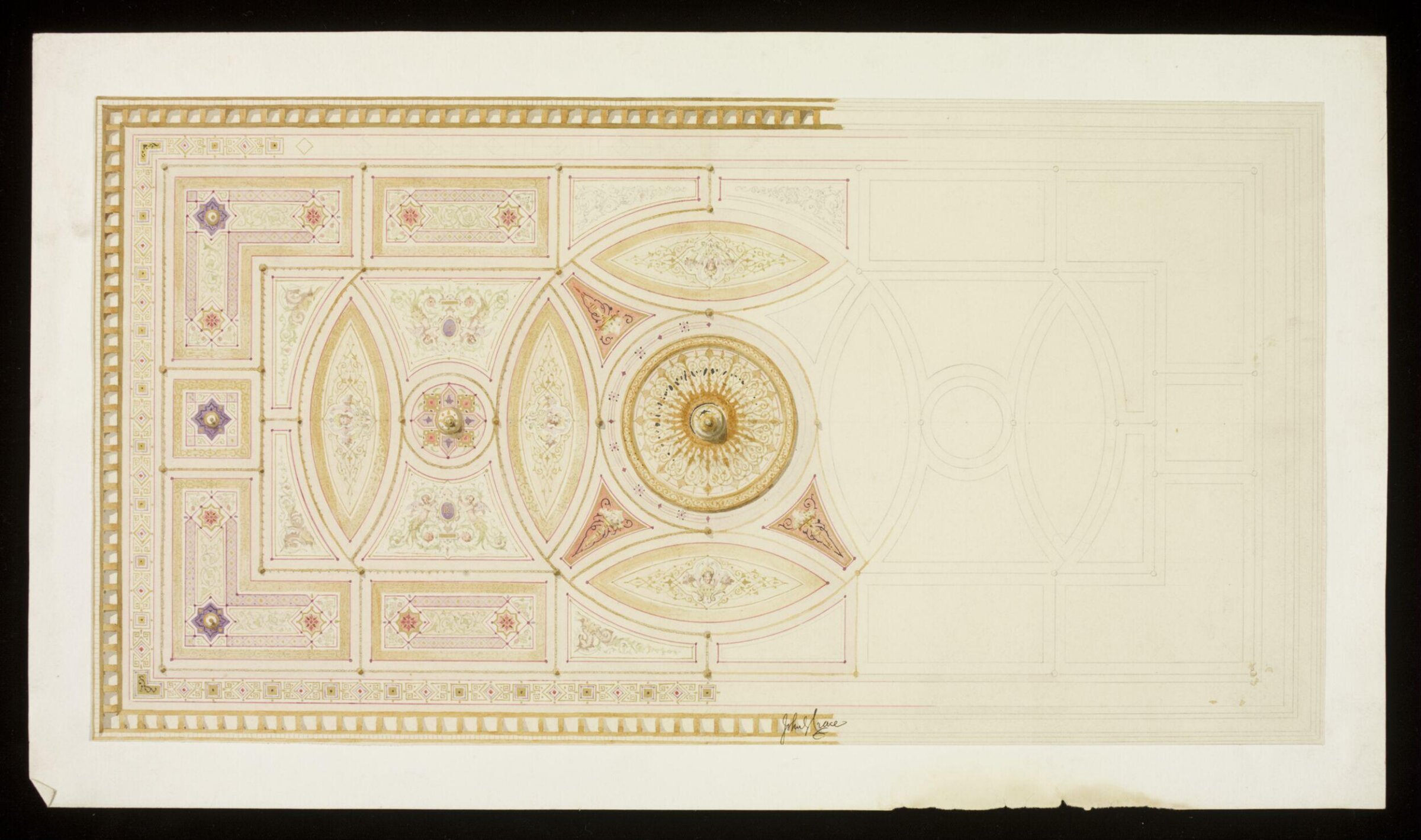 Drawing, John Gregory Crace, circa 1868
