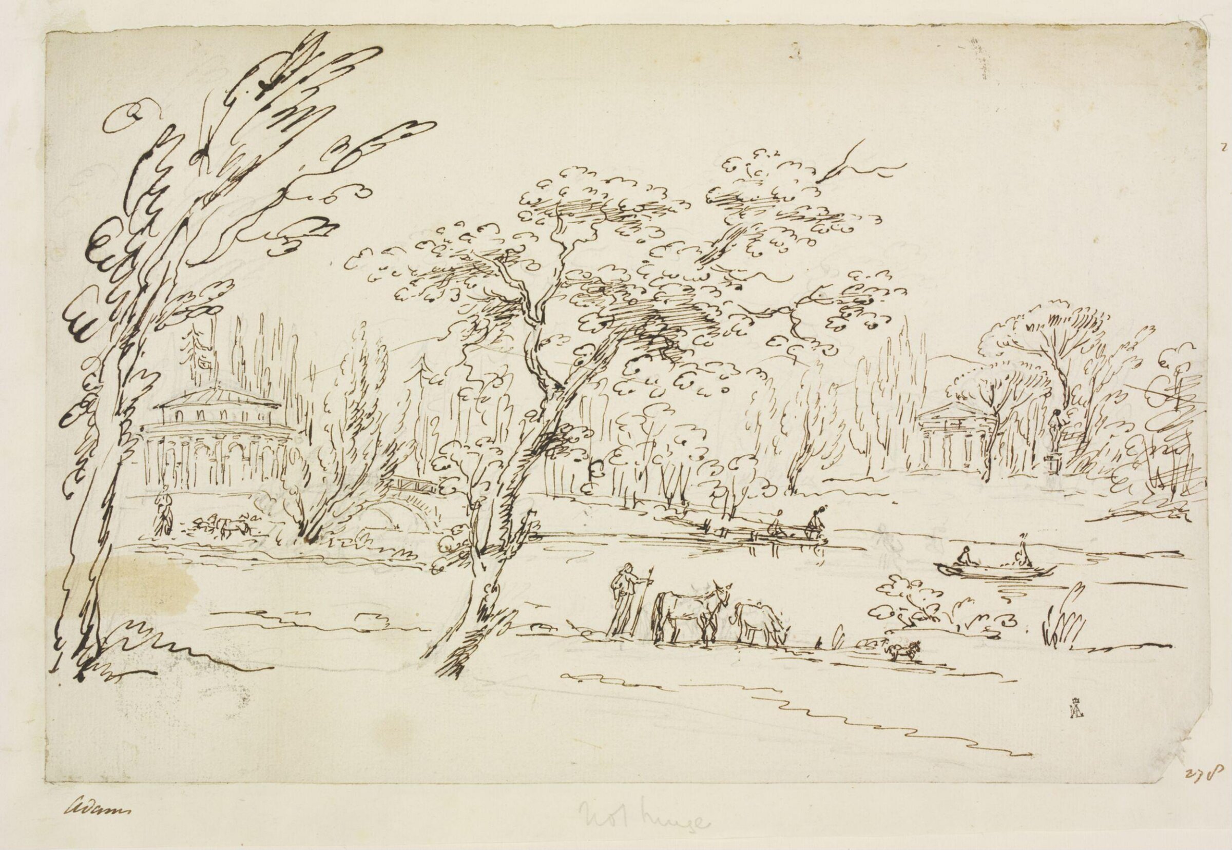 Drawing, Robert Adam, c. 1748-1792