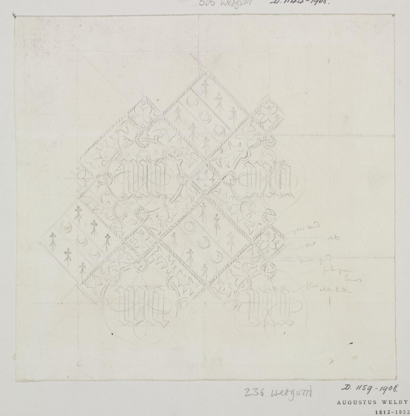 Drawing, A.W.N. Pugin, ca. 1846-1848