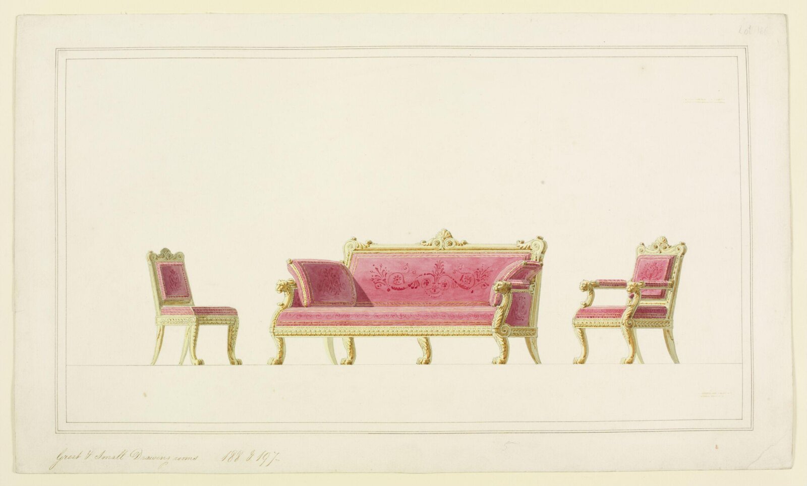 Watercolour drawing, Jeffrey Wyattville, 1828