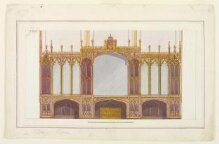 Design for furniture and fittings in the gothic revival style, made for the dining room and gallery in the private apartments for George IV thumbnail 1