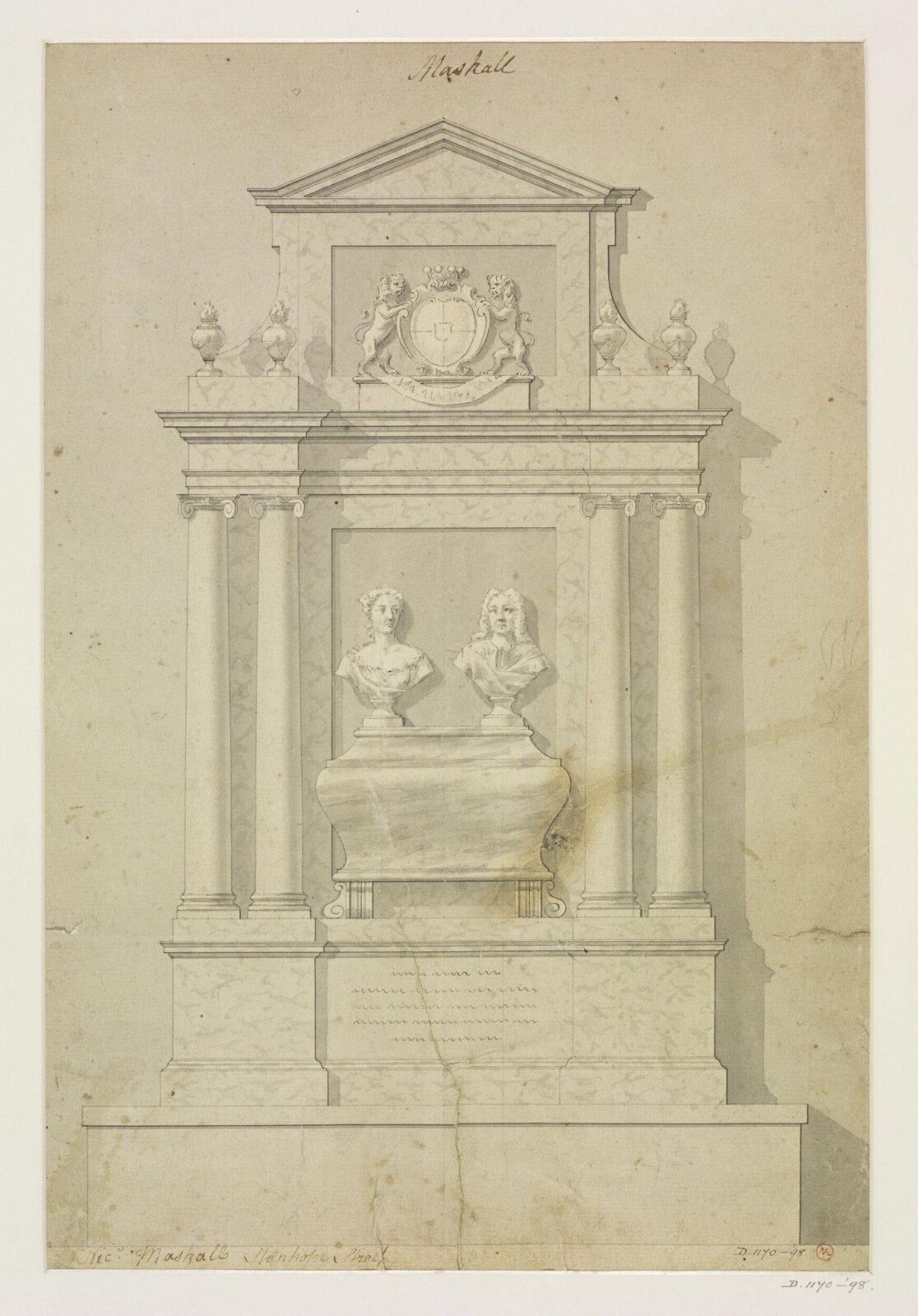 Drawing, Nicholas Maskall, 18th century - 19th century