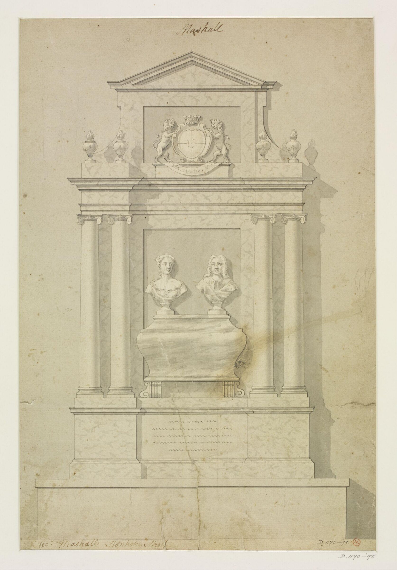 Drawing, Nicholas Maskall, 18th century - 19th century