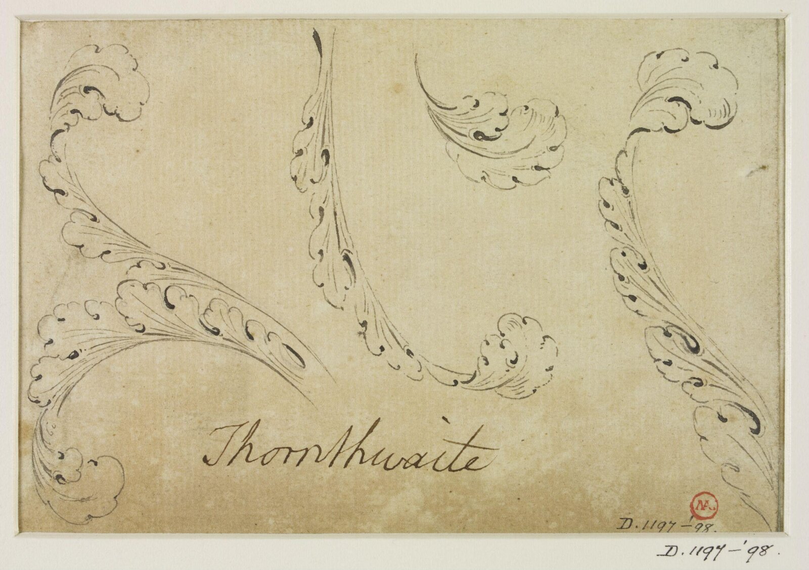 Drawing, Joseph Thornthwaite, 1774-98