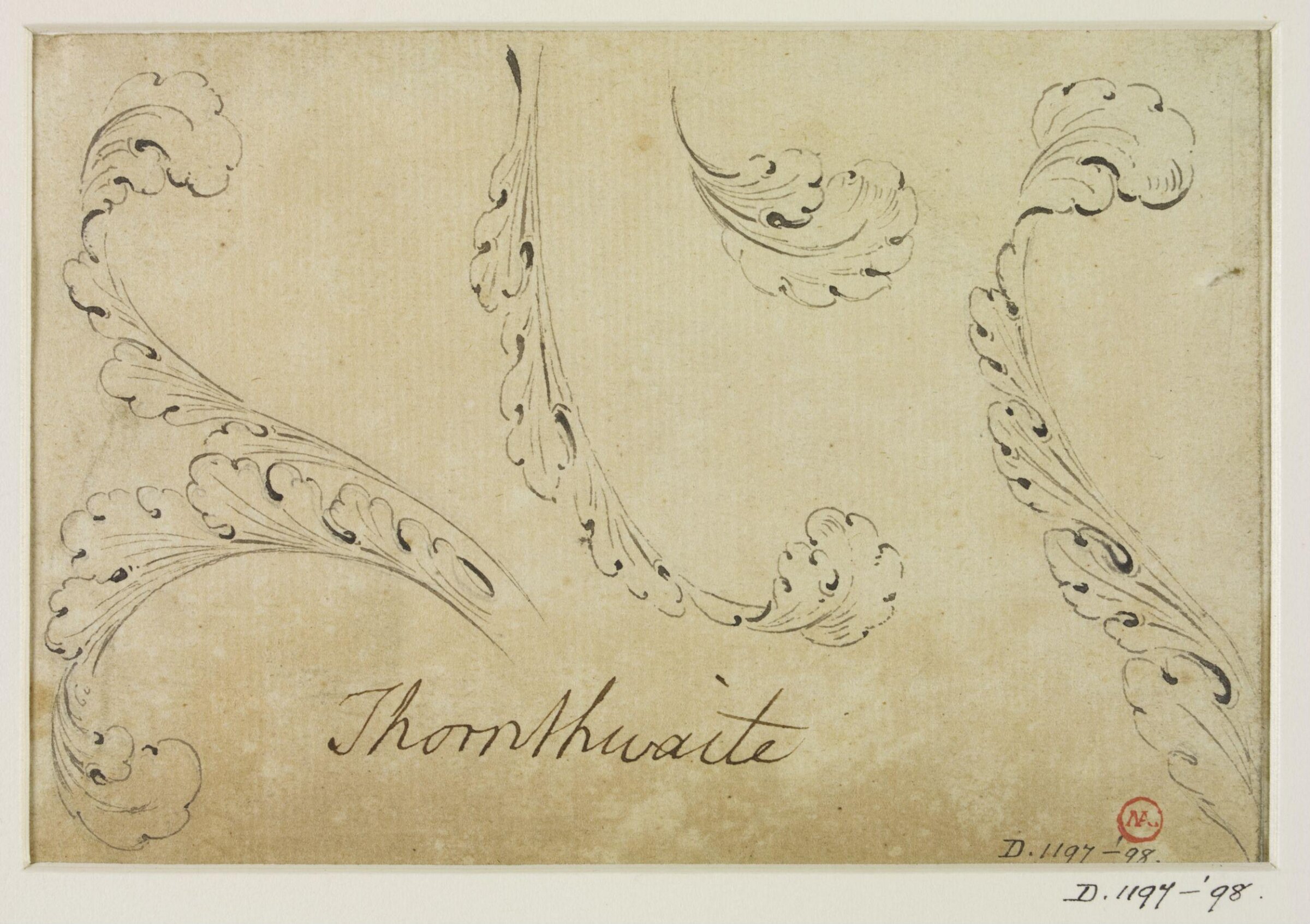 Drawing, Joseph Thornthwaite, 1774-98