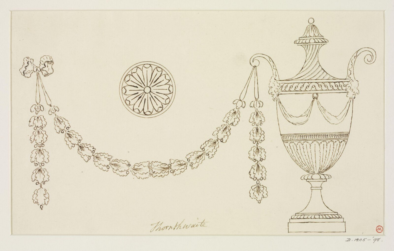 Drawing, Joseph Thornthwaite, 1774-98