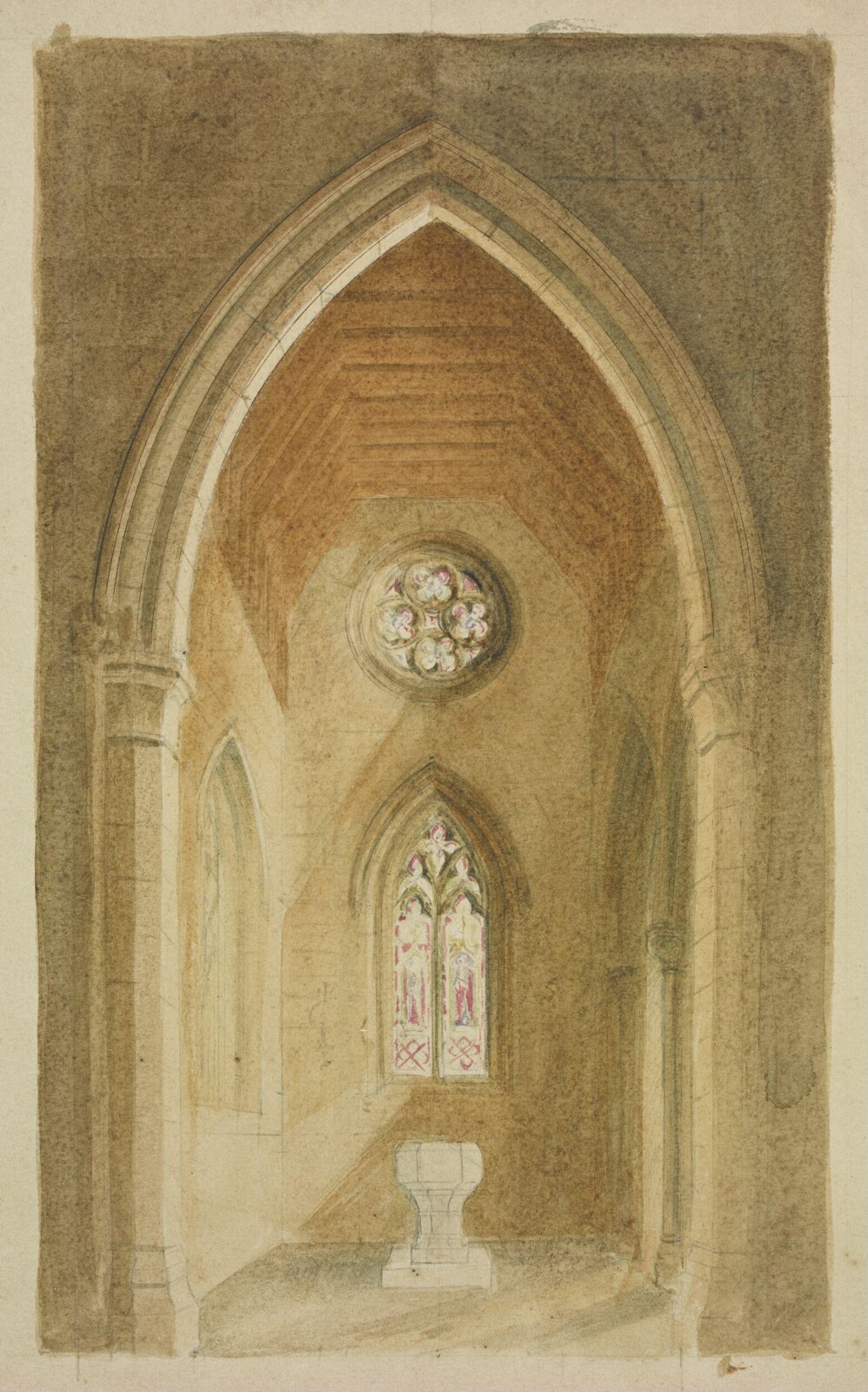 Drawing, A.W.N. Pugin, ca.1855