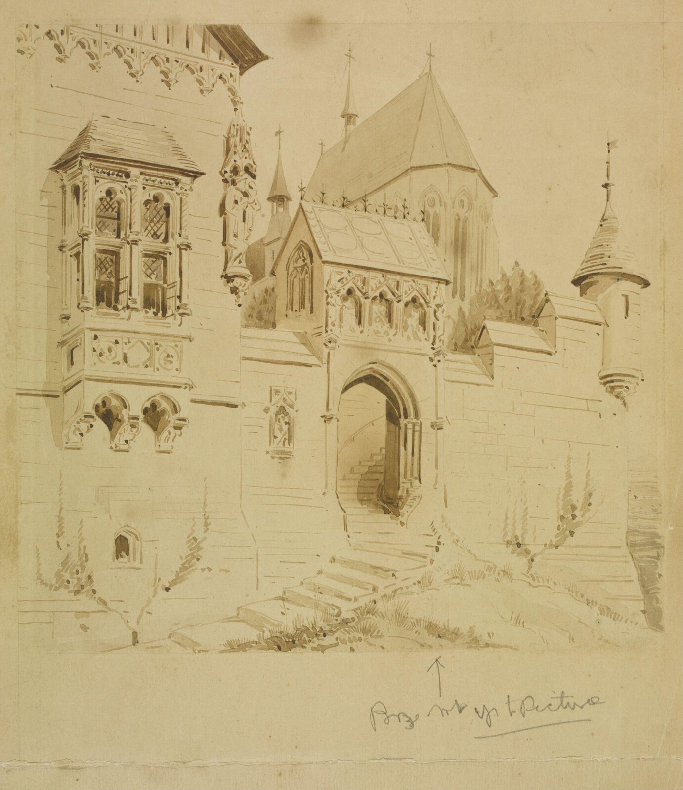 Drawing, A.W.N. Pugin, ca.1838