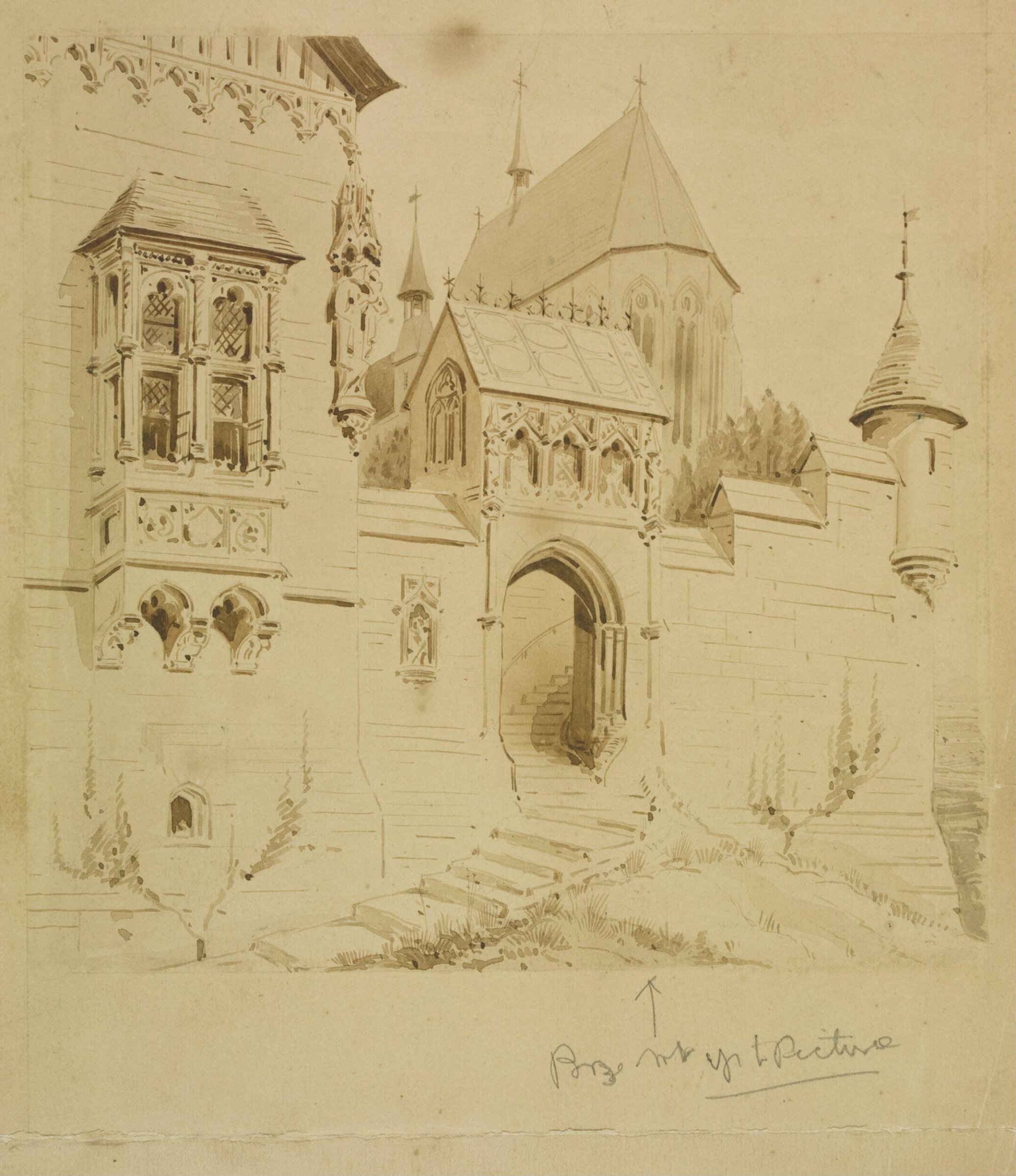 Drawing, A.W.N. Pugin, ca.1838