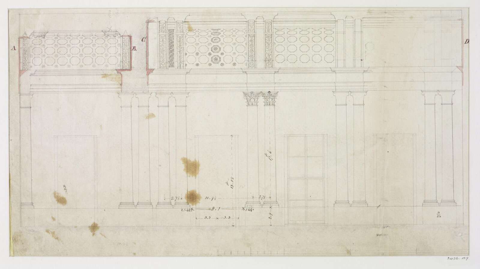 Drawing, John Nash, c. 1825-30