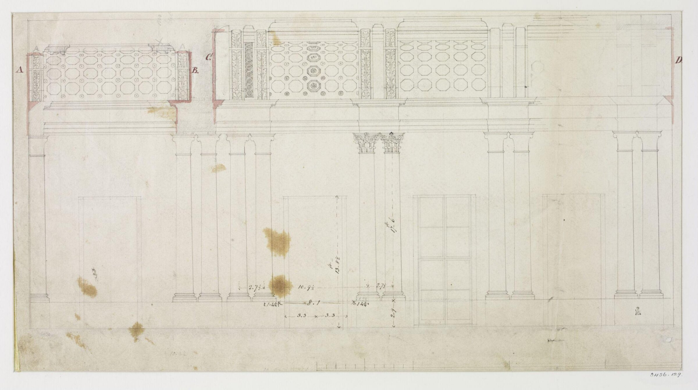 Drawing, John Nash, c. 1825-30