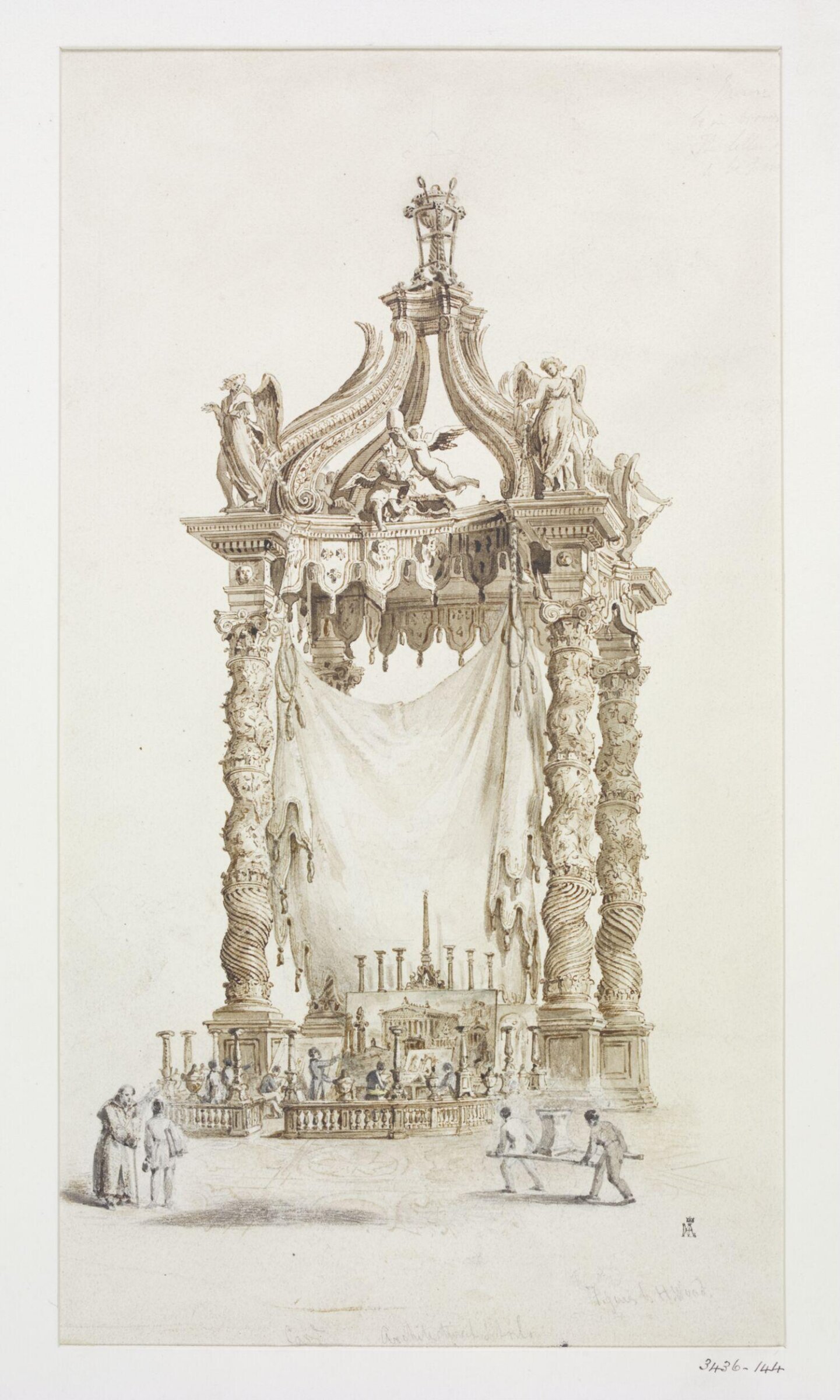 Drawing, Charles James Richardson, mid 19th century