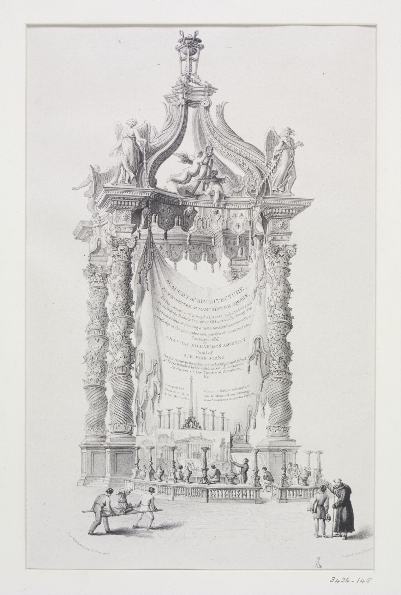 Drawing, Charles James Richardson, mid 19th century