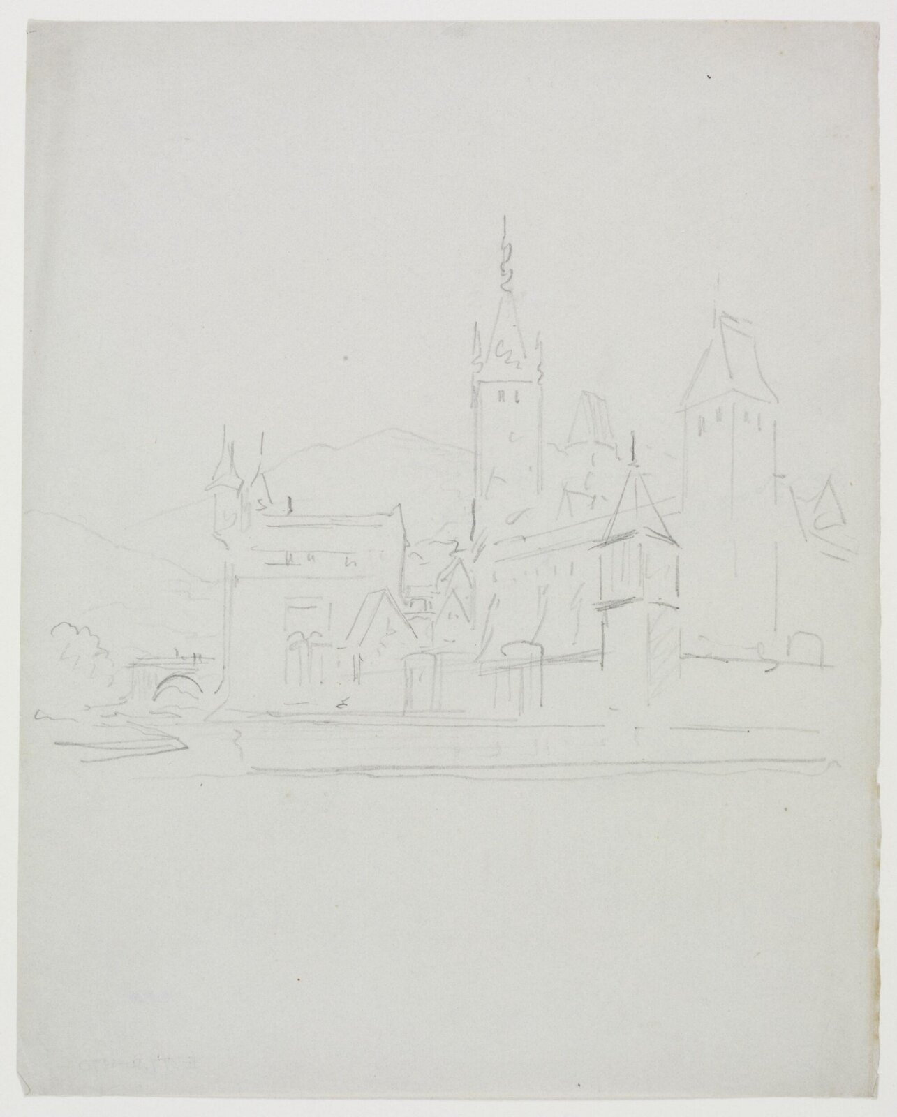 Drawing, A.W.N. Pugin, 1840-52