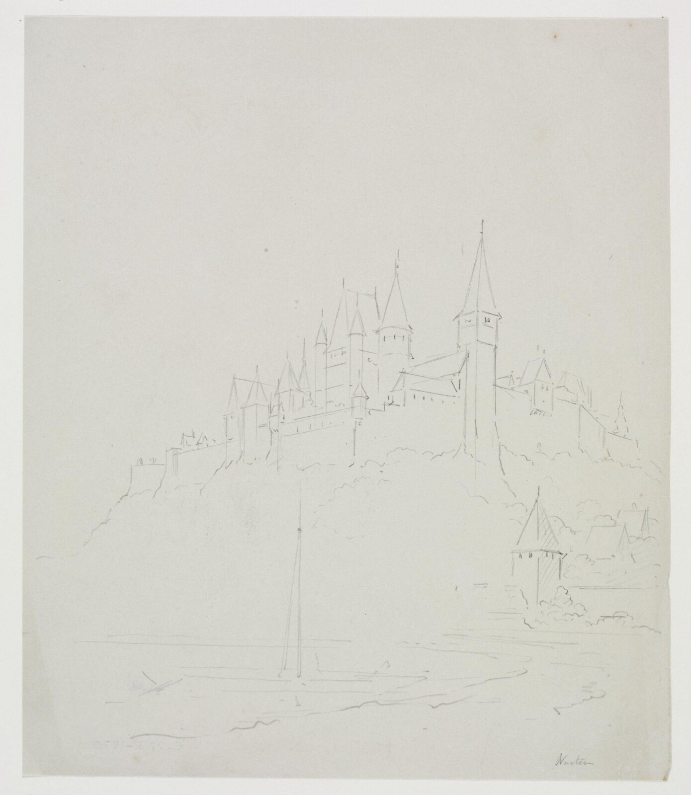 Drawing, A.W.N. Pugin, 1840-52