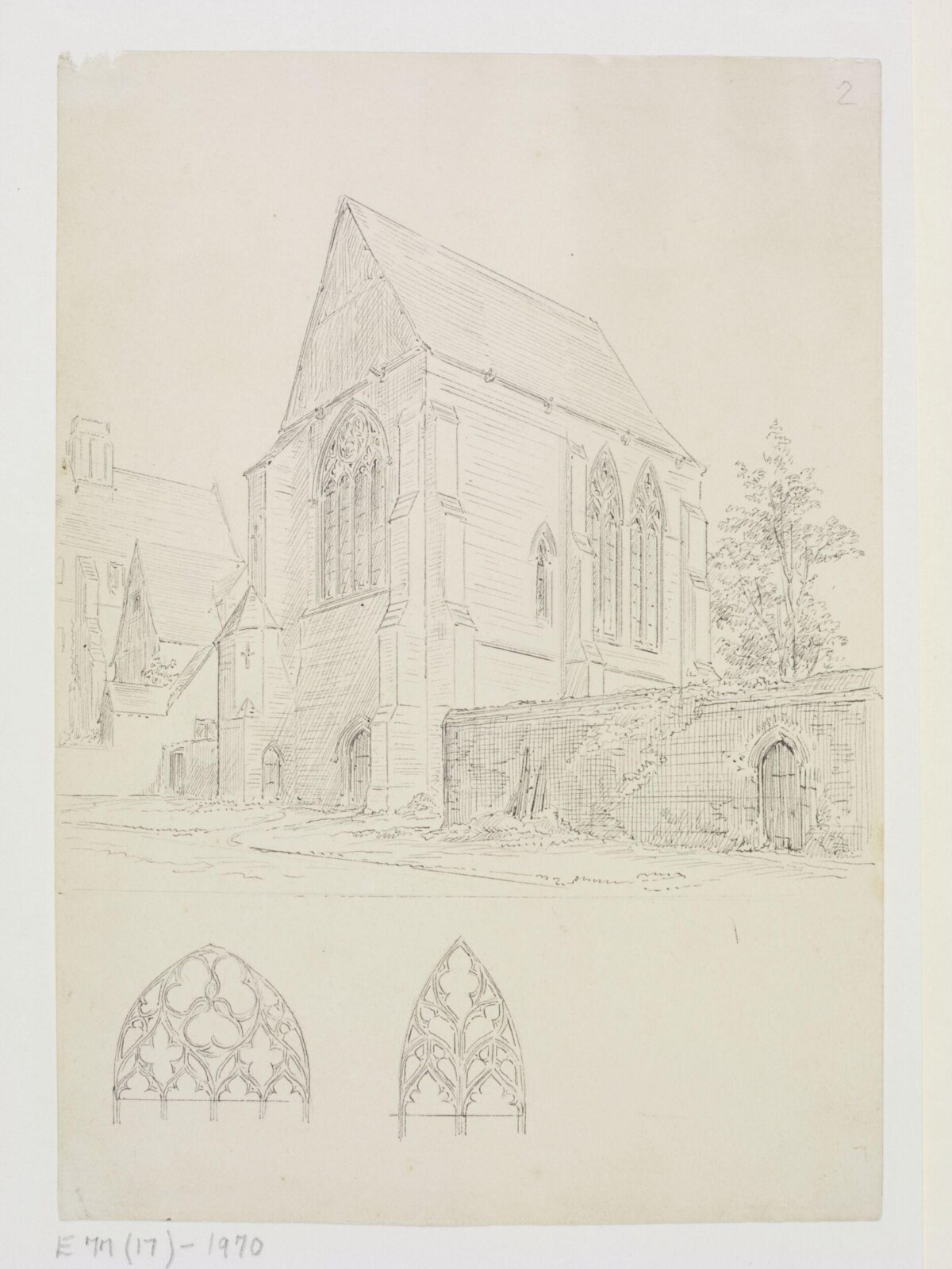 Drawing, A.W.N. Pugin, 1848